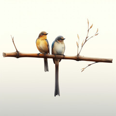 couple of bird on a branch