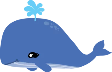 Foto auf Alu-Dibond cute whale cartoon © titima157