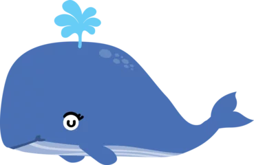 Photo sur Plexiglas Baleine cute whale cartoon