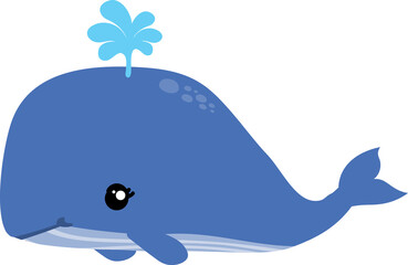 cute whale cartoon