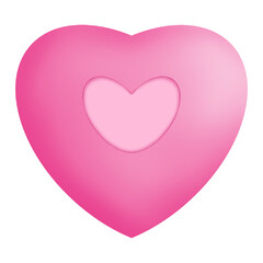 Pink heart Illustration gradient.