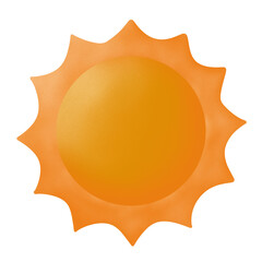 Sun watercolor illustration