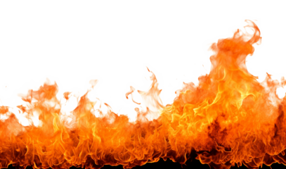 Fire Horizon Isolated on Transparent Background
