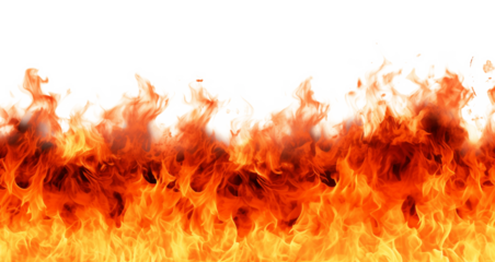 Fire Landscape Isolated on Transparent Background
