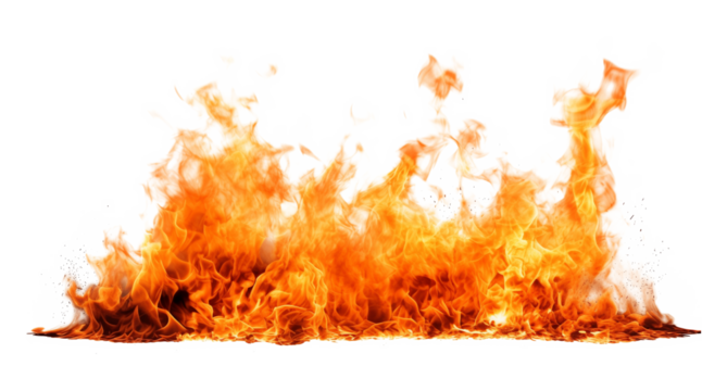 Fire Isolated on Transparent Background
