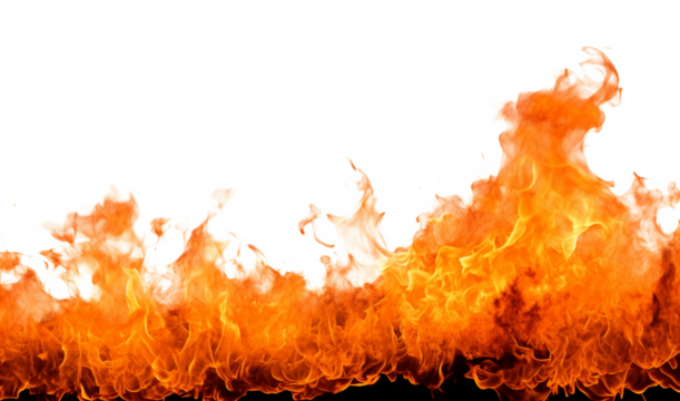 Fire Horizon Isolated on Transparent Background
