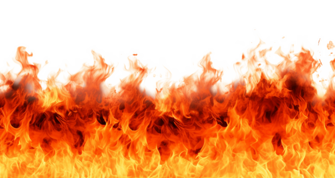 Fire Landscape Isolated on Transparent Background
