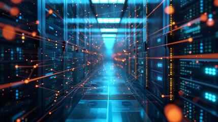 Intricate Connections: A Detailed Floorplan of a Server Network