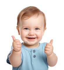 Baby Two Thumbs Up Isolated on Transparent Background

