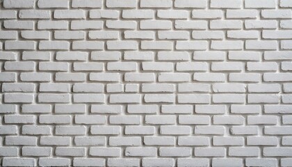 Fototapeta premium White brick wall background with white grout.