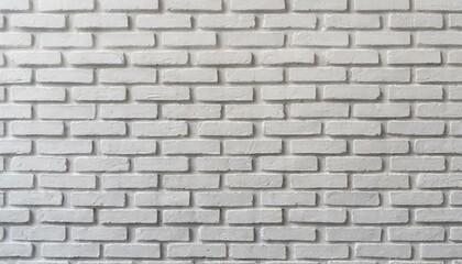 Obraz premium White brick wall background with white grout.