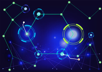 Abstract science and technology graphic design, technology concept