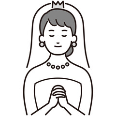 花嫁の女性イラスト