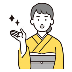着物の女性イラスト