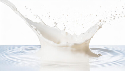 Splash of milk or cream isolated on background With clipping path Full depth of field Focus