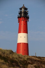 Leuchtturm in Hörnum auf der deutschen Nordseeinsel Sylt im Norden