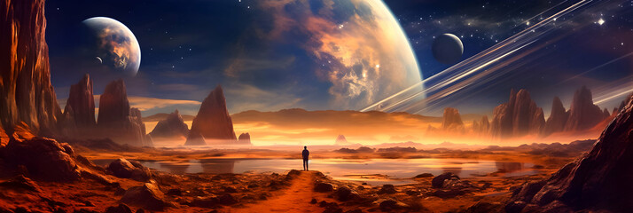 Embark on an astral journey through the vast, enigmatic canvas of the cosmos, where stars, nebulae, and galaxies harmonize in a celestial dance, creating a captivating and profound spectacle in the v