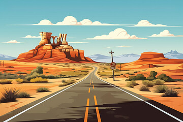 Reisefoto USA Route 66 - obrazy, fototapety, plakaty