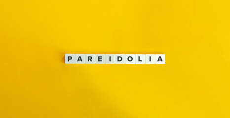 Pareidolia Word. The illusory facial recognition in faceless objects. - obrazy, fototapety, plakaty