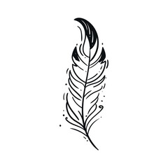 Feather icon design concept isolated on a white background