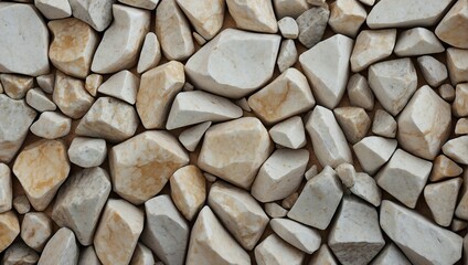 High-resolution image of naturally polished quartz stones closely packed together in a random pattern, showcasing varying shades of beige with subtle marbling and speckles throughout.