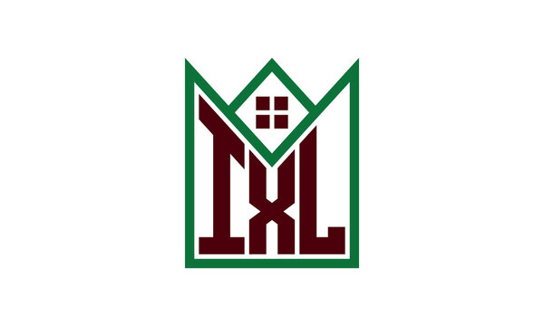 IXL initial letter real estate builders logo design vector. construction ,housing, home marker, property, building, apartment, flat, compartment, business, corporate, house rent, rental, commercial