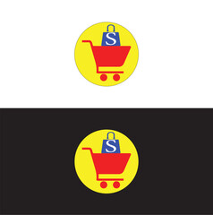 Shopping vector logo design