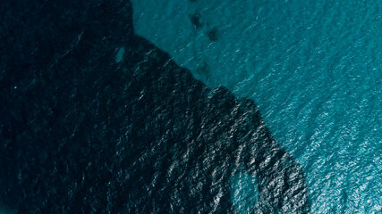 Drone photography of Saleccia beach with turquoise waters in Cap Corse
