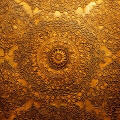 Gold paterned carpet texture