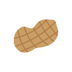 Simple peanut icon. Food flat design