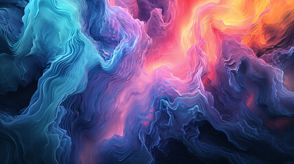 Fototapeta premium Marble Waves: Close-up of abstract artistic surface, captured with vibrant visual abstract fluid patterns