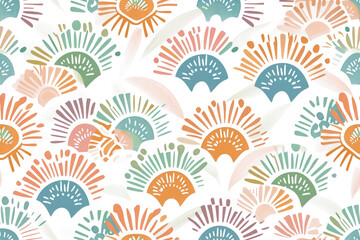 Pastel Spring Pattern, Seamless Design