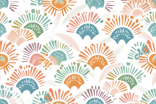 Pastel Spring Pattern, Seamless Design