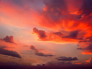 Fototapeta premium Brilliant Sky with Ethereal Blurry Clouds, Crafted in a Stunning Panoramic Banner Format.