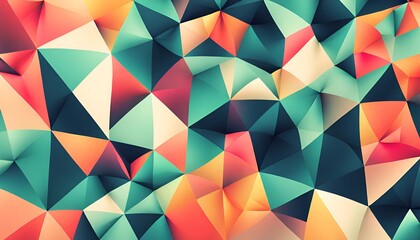 Abstract colorful geometric polygonal background with gradient triangles