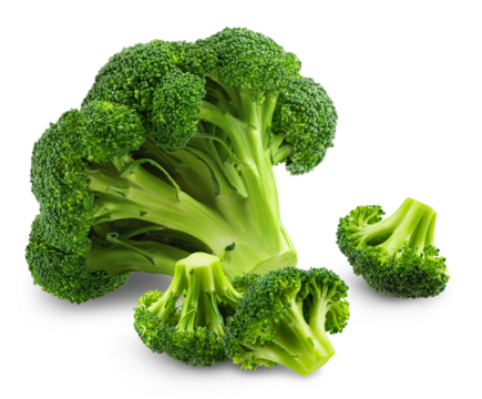 Fresh broccoli isolated on transparent background
