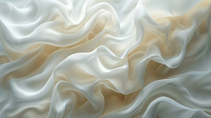 Fototapeta premium beautiful white silk abstract wave background