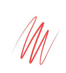 red ribbon isolated on white background Scribble rex