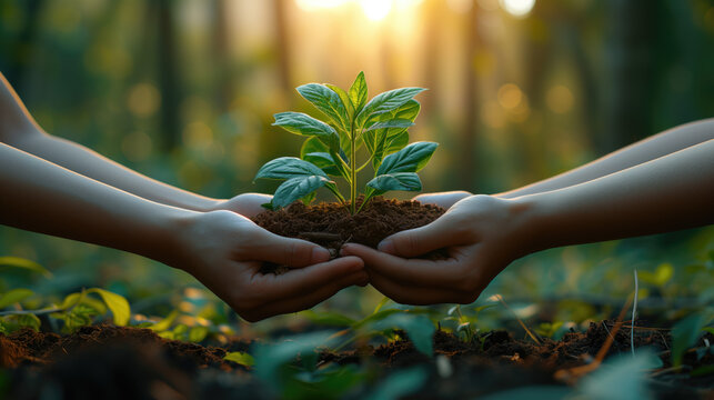 Saving the world for the next generation and global environmental sustainability and ecology system in earth day concept