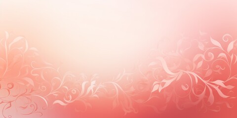 Fototapeta na wymiar salmon soft pastel gradient modern background with a thin barely noticeable floral ornament