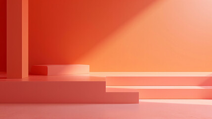 Gradient background from peach to terracotta without