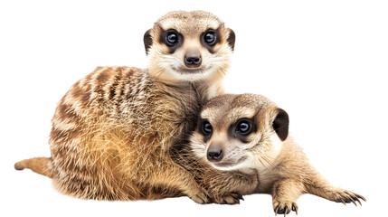 Meerkats Sitting on Top of Each Other