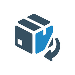 parcel return icon vector illustration