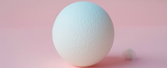 pink egg isolated on white