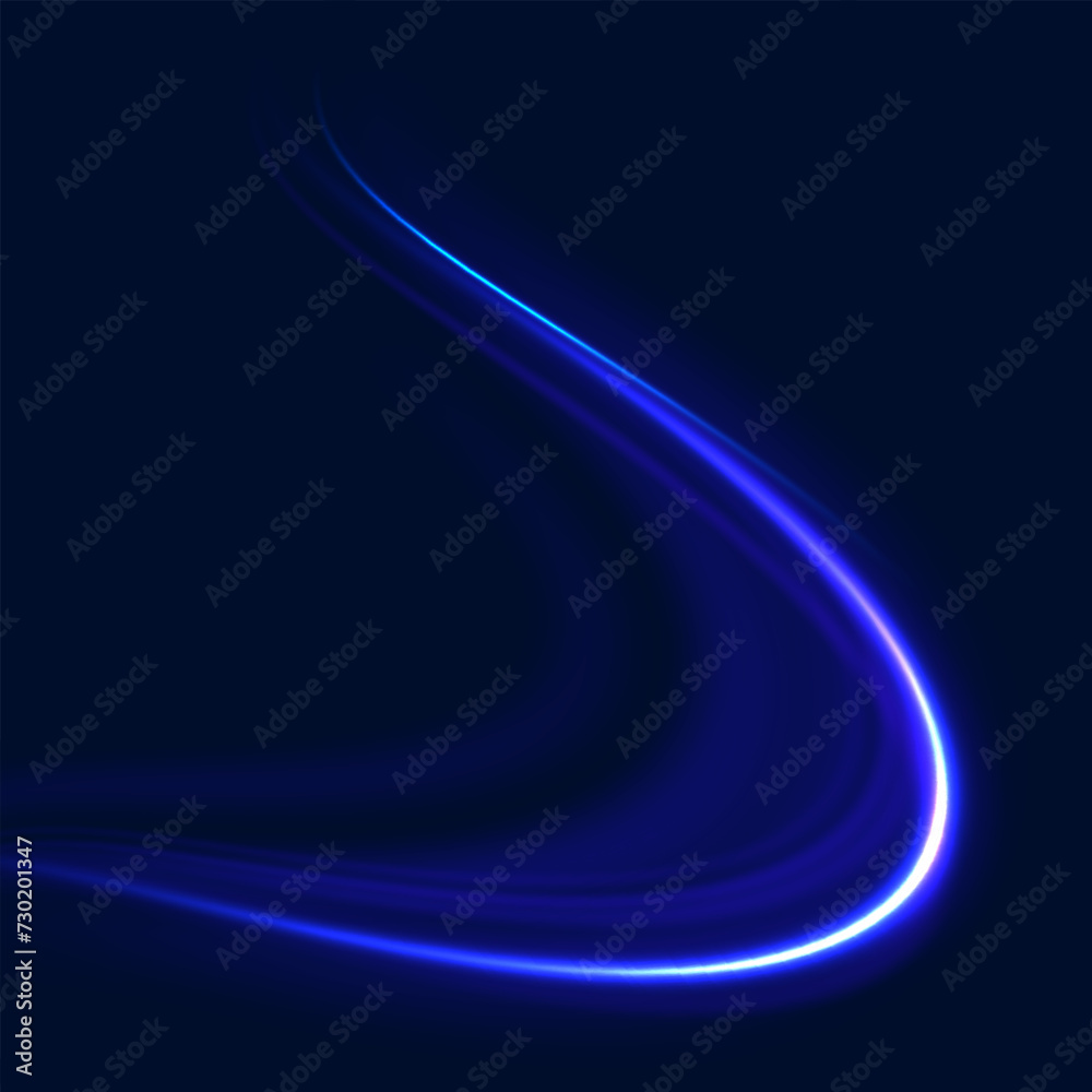 Poster abstract energy in the form of stripe, arc, curl and zigzag in neon colors with light effect. и acce