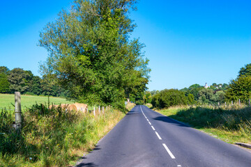 paysage de la vallée de Chevreuse, champs et végétation luxuriante