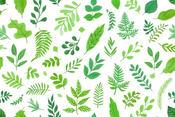 Pastel Spring Leaf Pattern