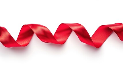 Red Ribbon Isolated on white