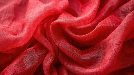 Close-Up of Red Fabric