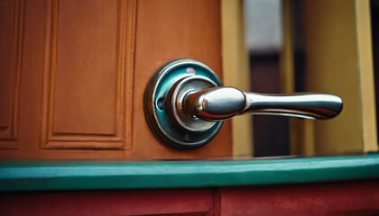 Obraz premium door handle and key